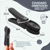 PORTENTUM Clothes Pegs with Non-Slip Rubber, Pack of 48, Black
