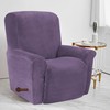 PENDEJATO Stretch Recliner Chair Cover, 4-Pieces Recliner Slipcover Soft Velvet
