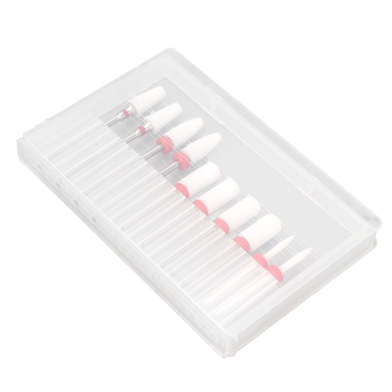 10pcs Nail Art Drill Bits Set Remove Nail Glue Stainless