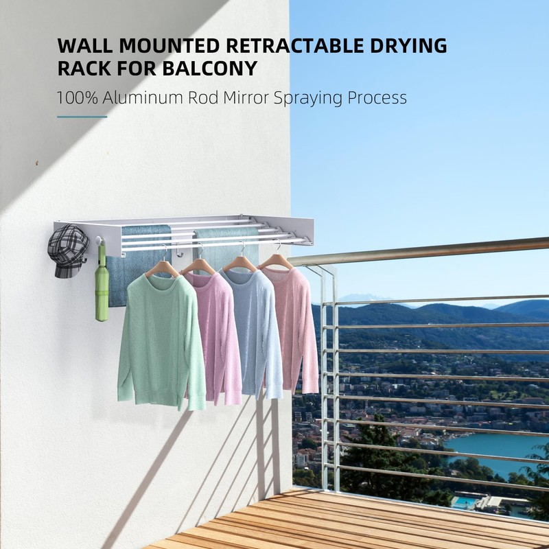 Drying Rack Clothing,Clothes Drying Rack Wall Mounted,Laundry Drying Rack Wall