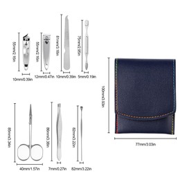Tadipri Professional Nail Clippers Set for Men and Women Nail Set for Foot or Fingernails Nail Care Set in Leather Case Manicure and Pedicure Set for Men and Women Nail Cutter Blue