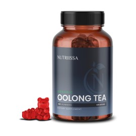 Nutriissa Oolong Tea Gummies – Natural Energy & Metabolism Support with Oolong Tea Extract – EPEB Certified for Purity & Potency – 60 Orange Flavored Vegan Gummies