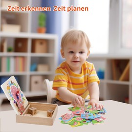 Dr. MUYA® Montessori Toy for 3 4 5 6 Years, Educational Clock Children, Children's Toy from 3 Years, Toy Boy 3 Years, Educational Toy, Gift for 3-6 Years Children Boy Girl