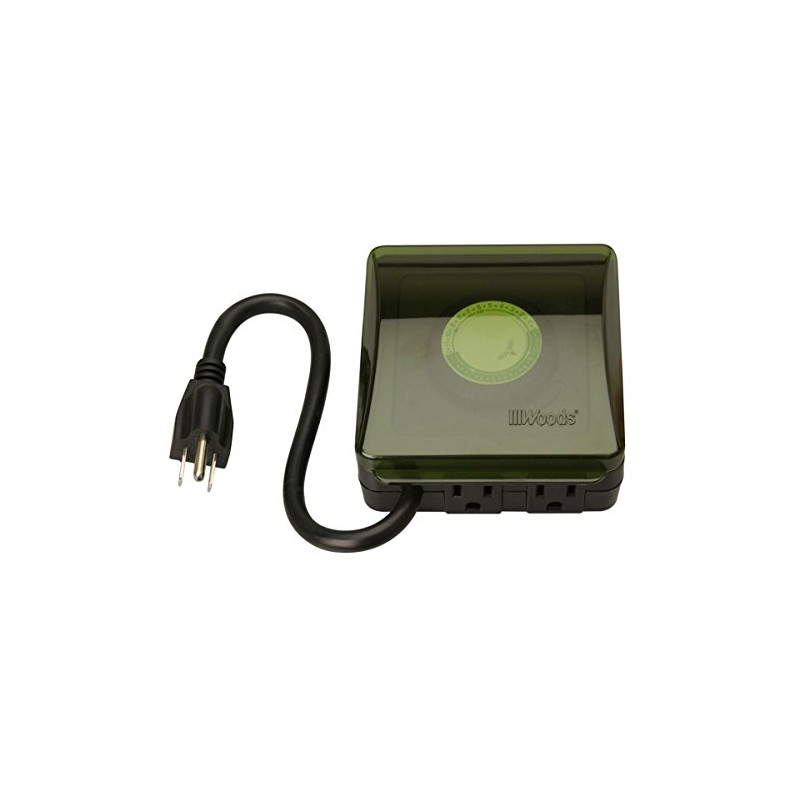 Woods 50012WD Outdoor 24-Hour Heavy Duty Mechanical Plug-In Timer; 2
