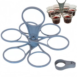 Super Carry 6-Cup Beverage Carrier,Drinks Tray Holiday,Foldable 6-Cup Coffee Carriers,Portable & Foldable Cup Carrier Holder with Handle,Beverage Holder Cup Holder for Parties,Drink Holder Tray