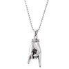 COOLSTEELANDBEYOND Punk Rock Roll, Steel Mens Womens Hand Pendant Necklace,
