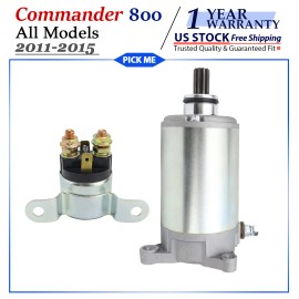 Motorsupermarkets Starter for Can-Am Bombardier Commander 800 All Models 2011-2015 With Relay