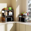 DOLALIKE Microwave Oven Rack, Expandable Microwave Stand Countertop Kitchen Utensils