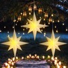 Paper Lantern Christmas 8 Pointed Hanging Star with LED Light