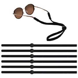 BCYPMYC 6 Pcs Glasses Strap Sunglasses Strap Glasses Chain Spectacles Cord for Men Women Kids Suitable for outdoor Mountaineering Running Swimming Jogging Skiing Etc(Black)