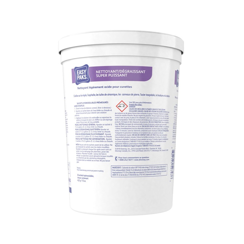 Diversey 990682 Easy Paks Heavy Duty Cleaner & Degreaser, Non-Corrosive