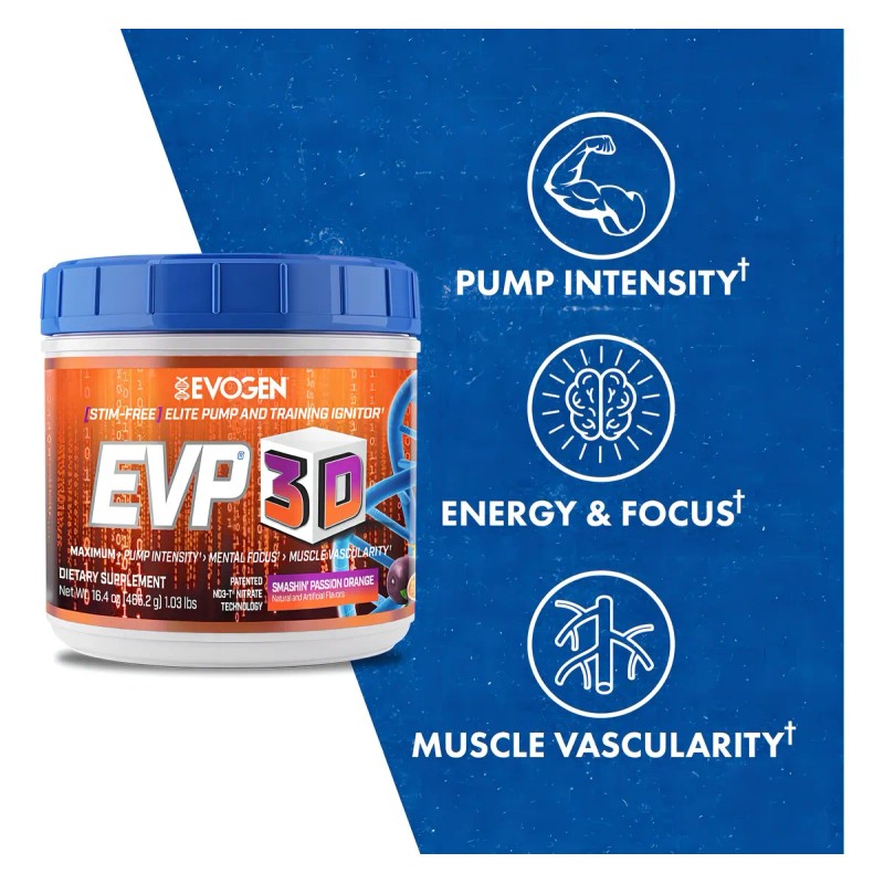 Pre Entreno Evogen Evp 3d Stim Free 40 Servicios Sabor