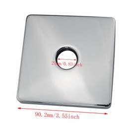 DGBRSM Shower Flange Cover 3.5 Inch Extra Large Square Escutcheon Cover Plate for Shower Head Arms, Chrome