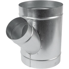 HVAC OV 45° Degree Ø8 x 8 x 4 Inch Wye-Shape Duct Splitter - Metal 3 Way Fitting Adapter - Galvanized Steel - Spiral Duct Hose Dryer Connector - for Home or Industrial HVAC Ventilation - Branch 4 Inch