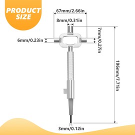 Universal Construction Key Professional Set with Architect Key & Construction Site Key - Zinc Alloy Key for Control Cabinet, Construction & Industrial - Cylinder Gauge Function