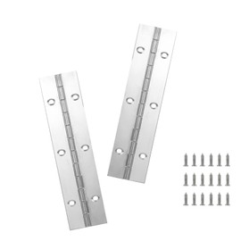 Yeecheng 2PCS Silver 6-Inch Heavy Duty Stainless Steel Piano Hinge,2" Open Width Continuous Piano Hinges for Wood Furniture Tool,Piano Cabinets, Includes Pre-Drilled Holes and Screws.