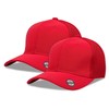 [2 Pack] Hybrid Stretch-Fitted Trucker Cap, Baseball Cap with Air