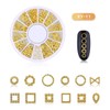 6 Boxes Nail Art Studs - 3D Decorations Alloy Gems