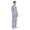 amaxer Mens 100% Cotton Pajamas Set Long Sleeve Pjs Button