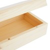 Unfinished Wood Boxes with Hinged Magnetic Lid, 4-Pack of Pinewood
