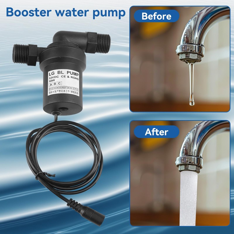 12V DC Brushless Pump, 10W Solar Water Pump Hot Water