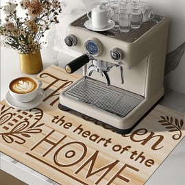 HOMETITUTE Dish Drying Mat 28 x 20 inches Stove Top Covers Pad Kitchen Decorations Offee Bar Mats Absorbent Pad for Stove Top, Dishes, Utensils, Countertops, Sinks Dish Drying Pads