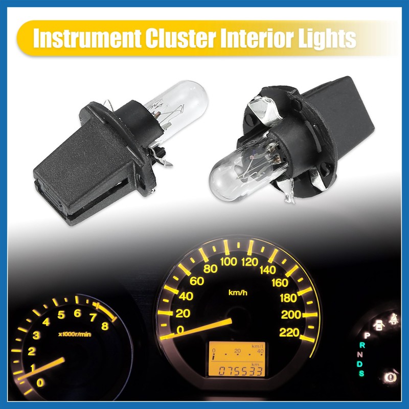 A ABSOPRO 5pcs DC 12V 1.2W T5 Dashboard Light Blub