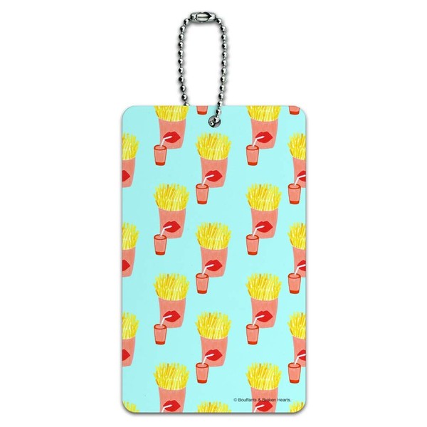 French Fries and Soda Pop Pattern Luggage Card Suitcase Carry-On