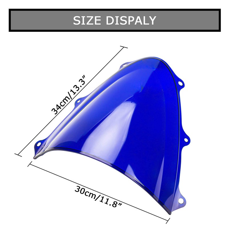 PSLER Windshield Windscreen Double Bubble for Suzuki GSXR600 GSXR750 K11