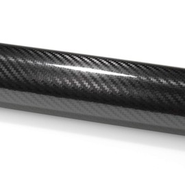 60"X420" (5FTx35FT) 5D Carbon Fiber Textured Black High Gloss Vinyl Wrap Auto Car Sticker Decal Film Sheet Bubble Free Air Release Technology with Tool Kit