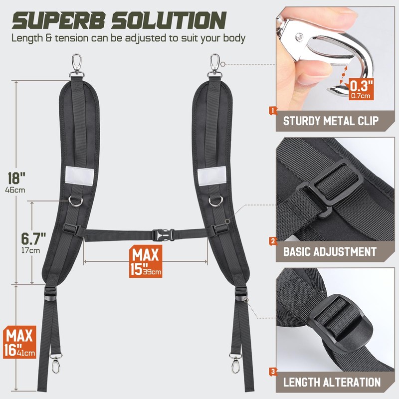 Pitozer Backpack Straps, Backpack Shoulder Strap for bags strap Replacement