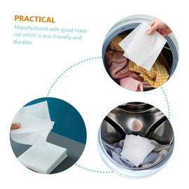 KOMBIUDA 48 Pack Dye Proof Laundry Sheets Color Absorbing Film Anti-staining Wash Sheets Household Laundry Aid Fabric Catching Sheets