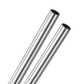 M METERXITY 2-Pack 250mm 304 Stainless Steel Tube, 18mm OD 1mm Wall Thickness Seamless Stainless Steel Tubing for Construction/Machining/DIY Crafting, Metal Straight Pipe [18x0.04x10IN]