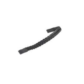 Shires Aviemore Plaited Browband - Black Pony