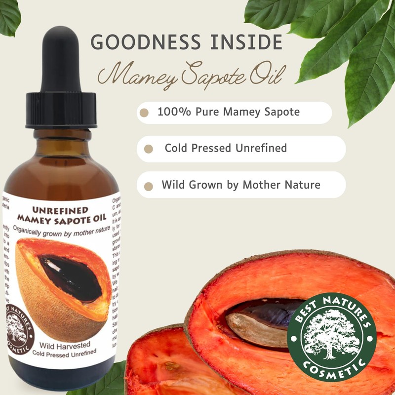 Best Nature's Cosmetics Mamey Sapote Oil Organic - revitalize dry