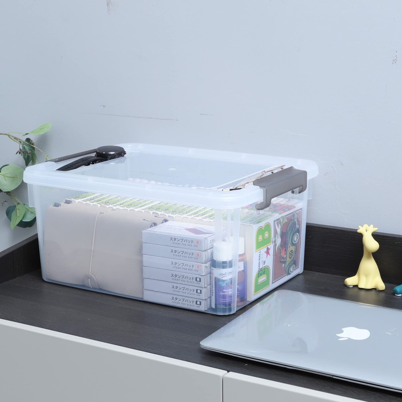 Citylife 6 Packs 17 QT Plastic Storage Bins with Lids