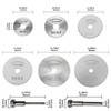 AMSAMOTION High Speed Steel Rotary Tool Blades; 8 Small Circular