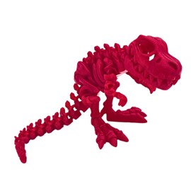 3D Printed Red Galaxy T-Rex Dinosaur Articulated Flexi Fidget Toy, Cute Little Articulated Fidget Toy Figures, Flexible, Fun for Office, Class, Work, or Decoration