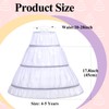 Jiuguva Girls' 3 Hoops Petticoat Full Slip Crinoline Skirt Ball