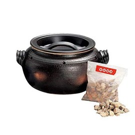 Imotaro Pot, with Natural Stone, Pottery, Banko Ware, Stone Grilled Pot, Home Use, Baked Pot, Potted Pot, Potted Pot, Yakiimo, Roasted Pot, Made in Japan, Direct Fire OK, Modern Black Gift, Pottery