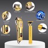 LQT Professional Hair Clipper Set, Gold, LED Display, with Trimmer,