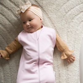Tiny Twinkle Baby Sleep Sack 0-3 Months 1.0 TOG, Cotton & Elastane Wearable Blanket, Swaddle Transition Micro-Fleece, Machine Washable (Orchid)