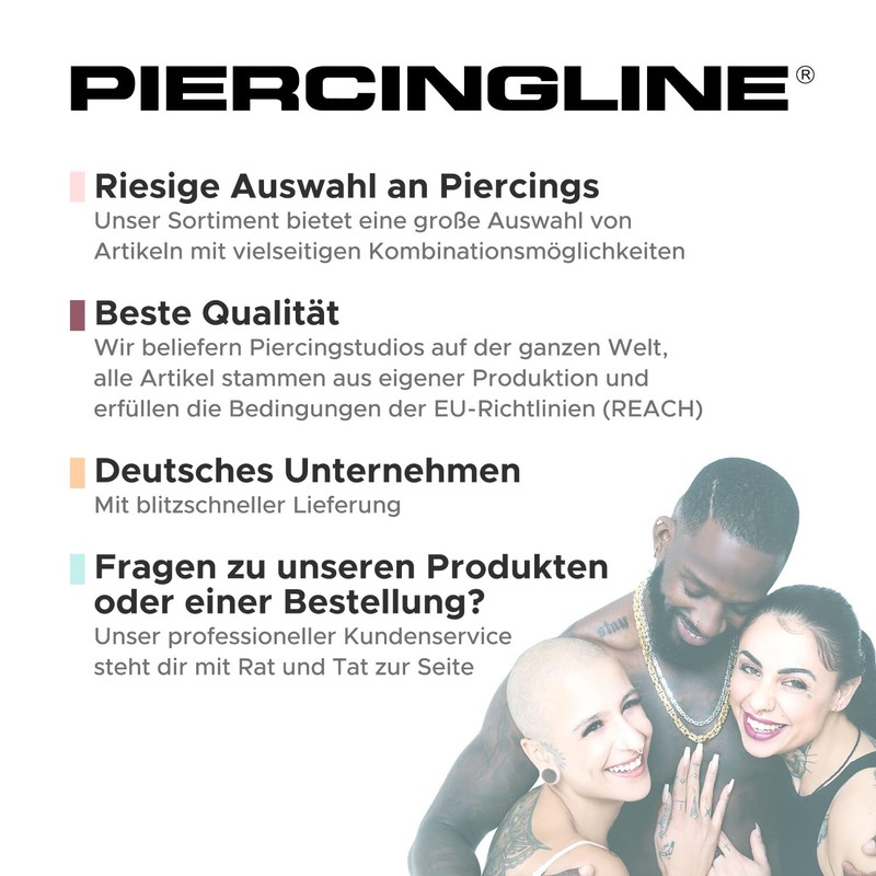 Piercingline® Surgical Steel Flash silver colours