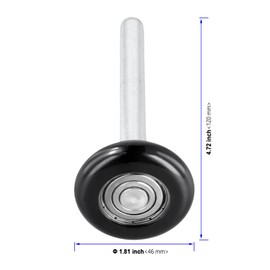 MUKLEI 30 PCS Nylon Rollers, Black 6200Bearing Garage Door Rollers, Smooth Rollers Silent Design for Garage Door, Industrial Equipment Rollers