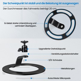 OJTOJT Projector Stand, Projector Stand with 1/4 Inch Screw Interface, Projector Holder, 90° Adjustable, Multifunctional Floor Stand, Mini Projector Floor Mount for Outdoor Films, Work (A)