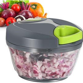 U Chef Procesador Manual de Alimentos 2 en 1, Molinillo de ajo, Picadora de Verduras, Picador de cebolla, Cortador de Verduras de Cocina portátil de 550 ml (Chico)