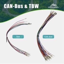 MoKitDora 14" 16" Handlebar Wiring Extension Harness and TBW Throttle Wiring Harness Plug N Play Compatible with 2007-2013 Harley Touring Models Road King Road Electra Street Glide Tri Glide FLHTCUTG