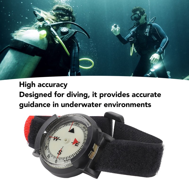 Diving Wrist Compass High Accuracy Easy To Read Portable Glow