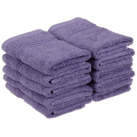 Superior Egyptian Cotton 10-Piece Face Towel Set , Small Towels For Facial, Spa, Quick Dry, Absorbent Towels, Bathroom Accessories, Guest Bath, Home Essentials, Washcloth, Airbnb, Royal Purple