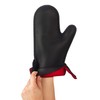 kuizipuro Potholder Oven Mitt Kitchen Grips Chef's Mitt, Large, Black,